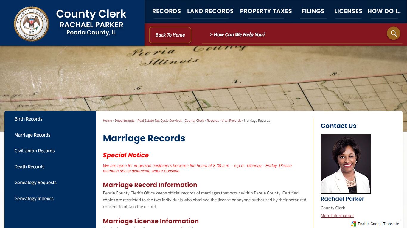 Marriage Records | Peoria County, IL